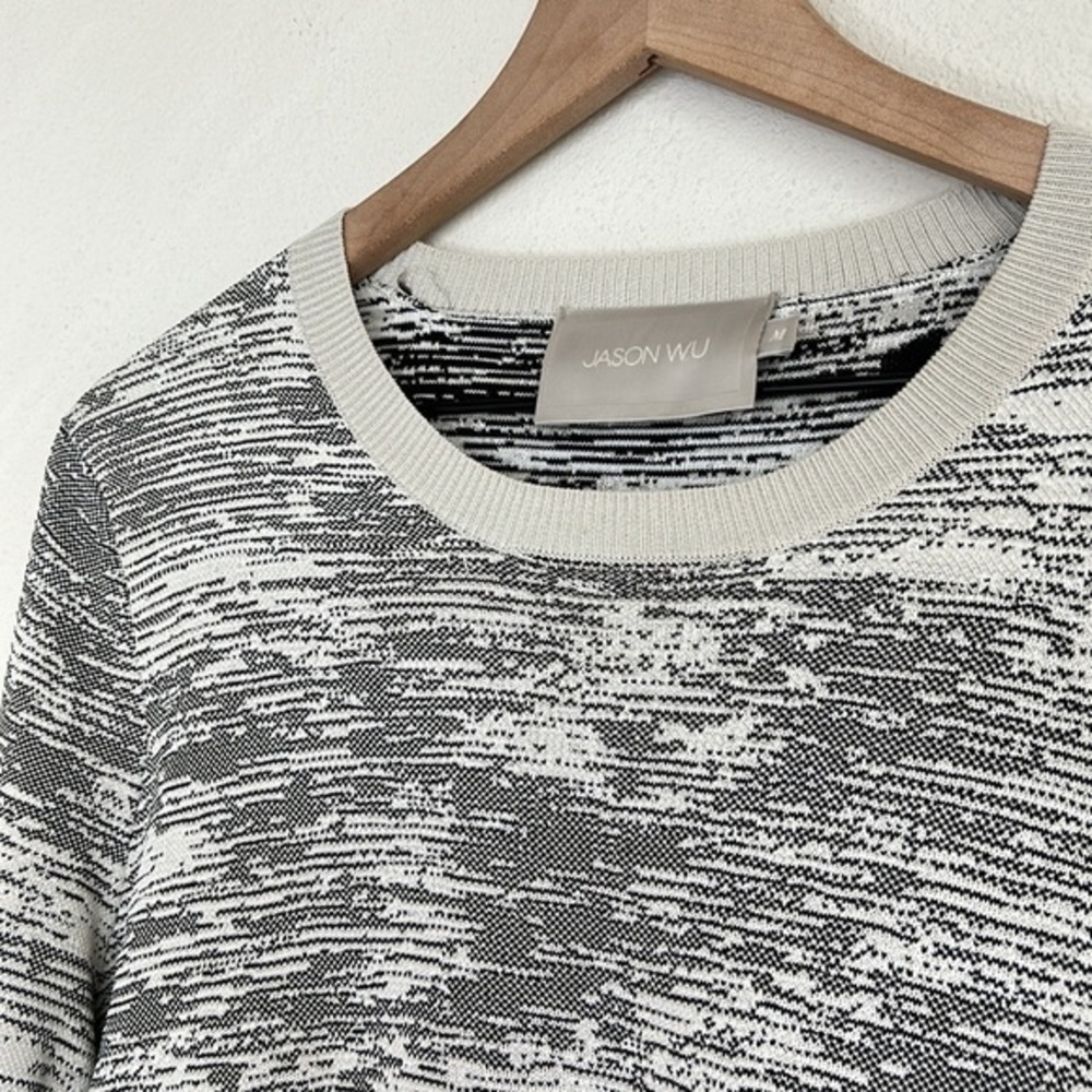 *NEW* Jason Wu Heavy Knit Printed Crew Neck Sweater, Size M